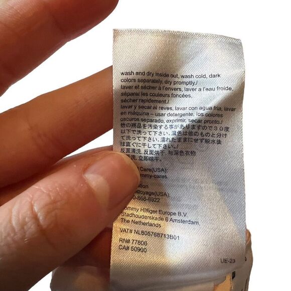 3 for $30! Tommy Hilfiger cotton blend striped v neck sweater - Picture 5 of 10